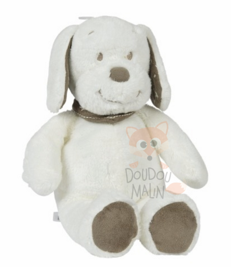 Influx peluche chien blanc marron bandana 